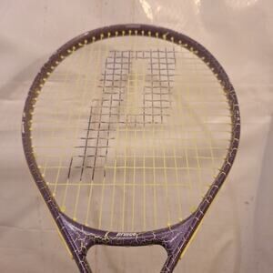Vintage Prince J/R Pro Force Purple And Yellow Tennis Racket With Original Cover